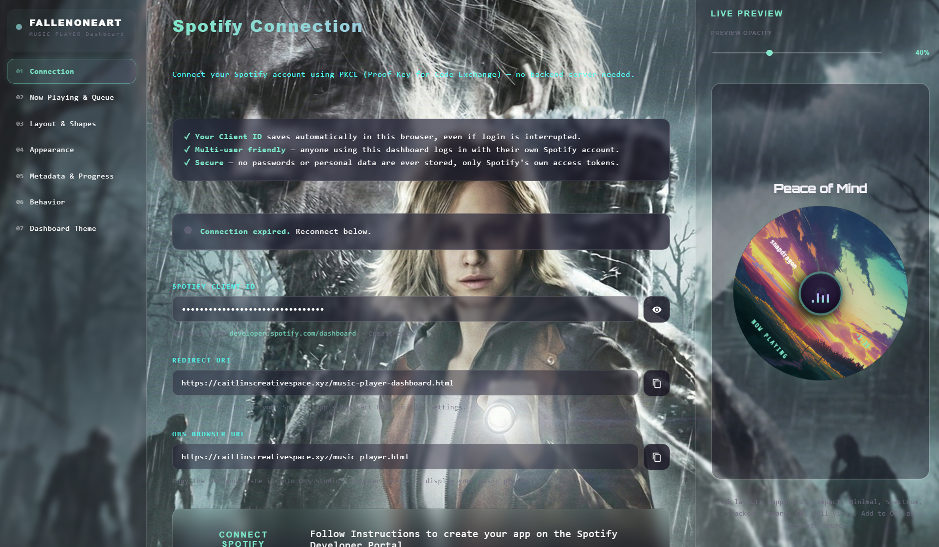 Music Player Dashboard